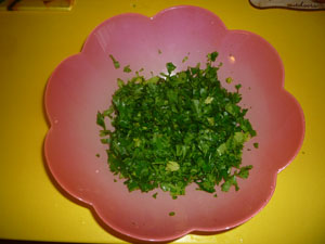 salata tabuli pasul 1